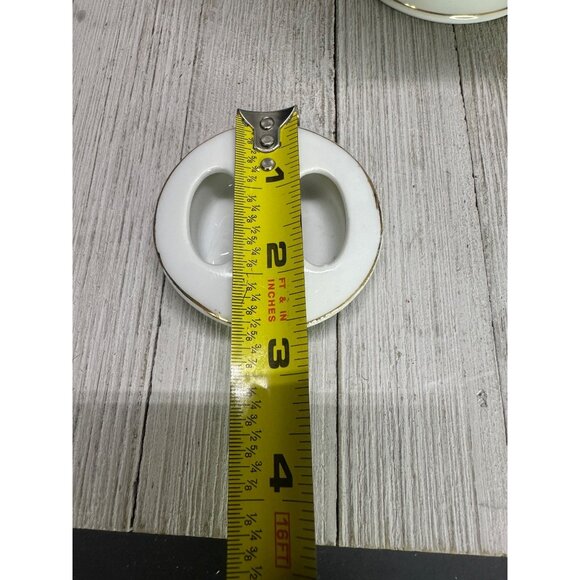 Vintage Kutani Ware Teapot 7" Tall & Plate 7" DIA Bamboo Village Golden Design - Picture 11 of 14